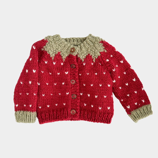 The Blueberry Hill Strawberry Cardigan