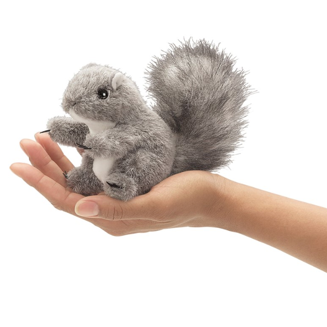 Folkmanis Mini Grey Squirrel Finger Puppet