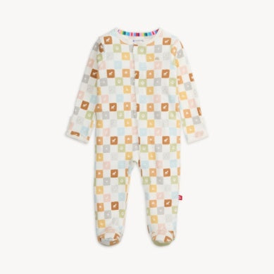 Magnetic Me Checkmate Organic Cotton Footie