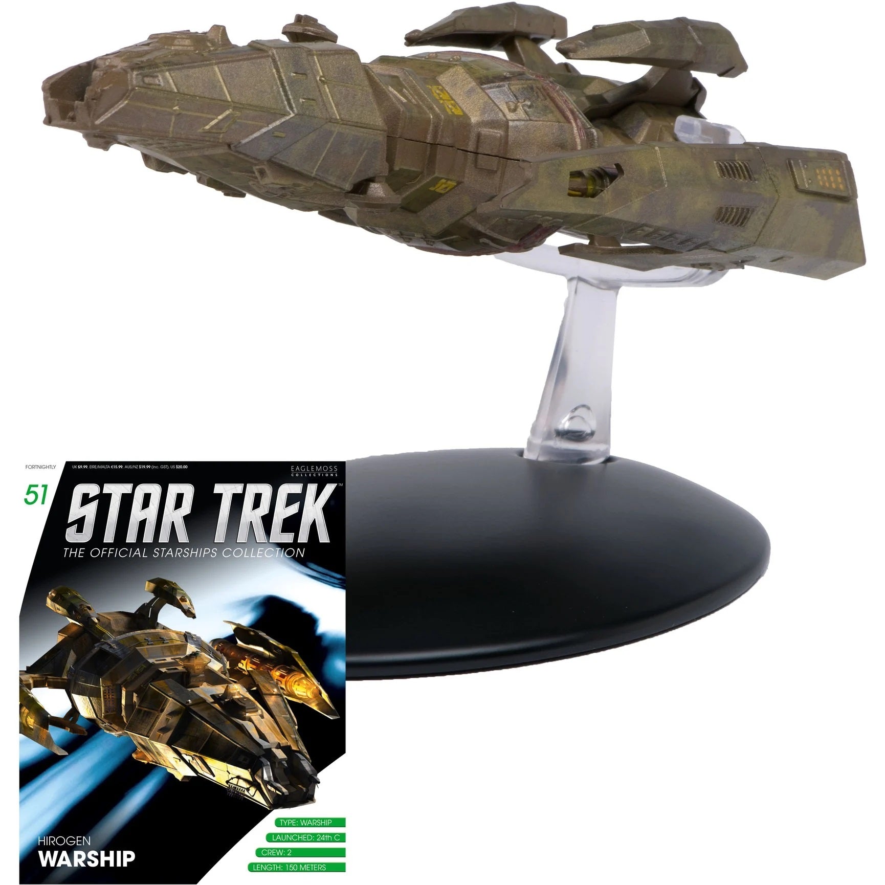 Star Trek Official Starship Collection Issue 51, Hirogen Hunter Warship Diecast Model