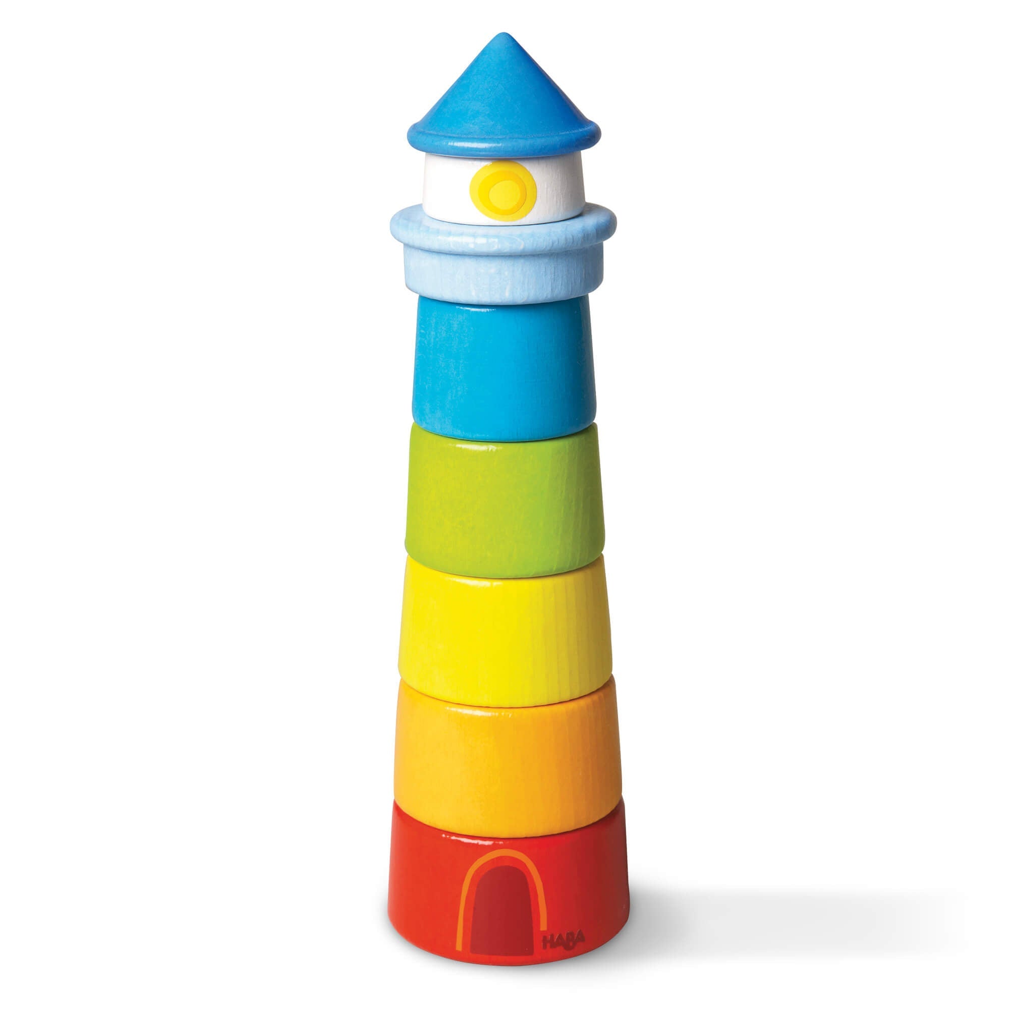 HABA Lighthouse Wooden Rainbow Stacker