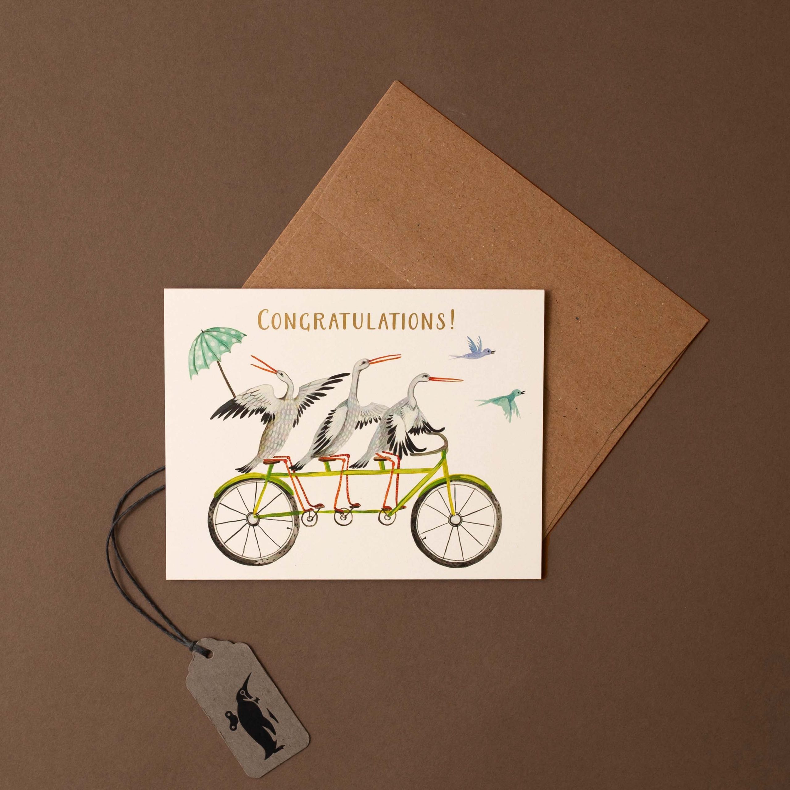 Stork Trio Greeting Card