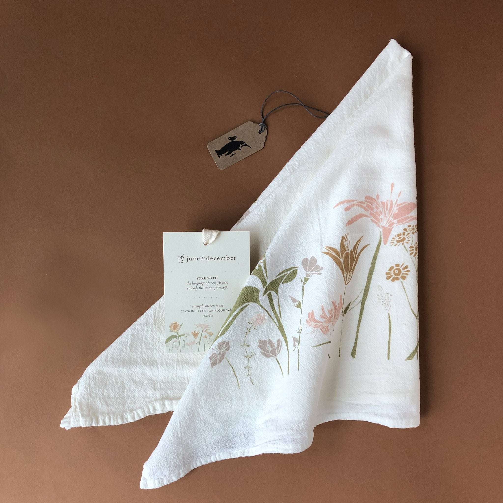Language of Flowers Kitchen Towel | Strength