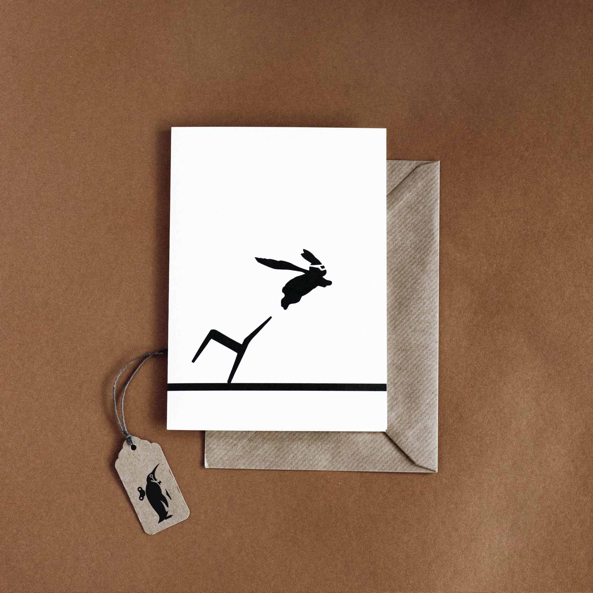 Super Hero Rabbit Greeting Card