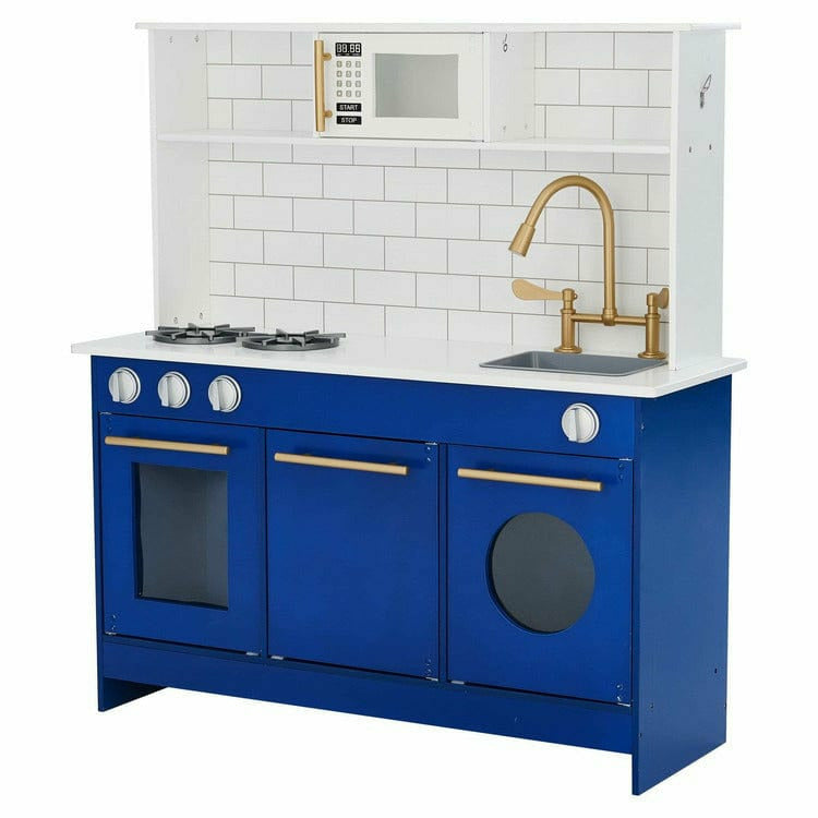 Little Chef Berlin Modern Play Kitchen - White / Blue