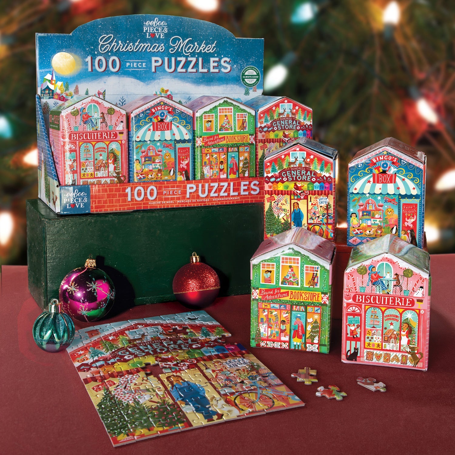 Christmas Market 100 Piece Puzzles ASST
