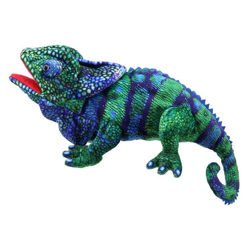 Large Creature Puppet - Chameleon - Blue/Green