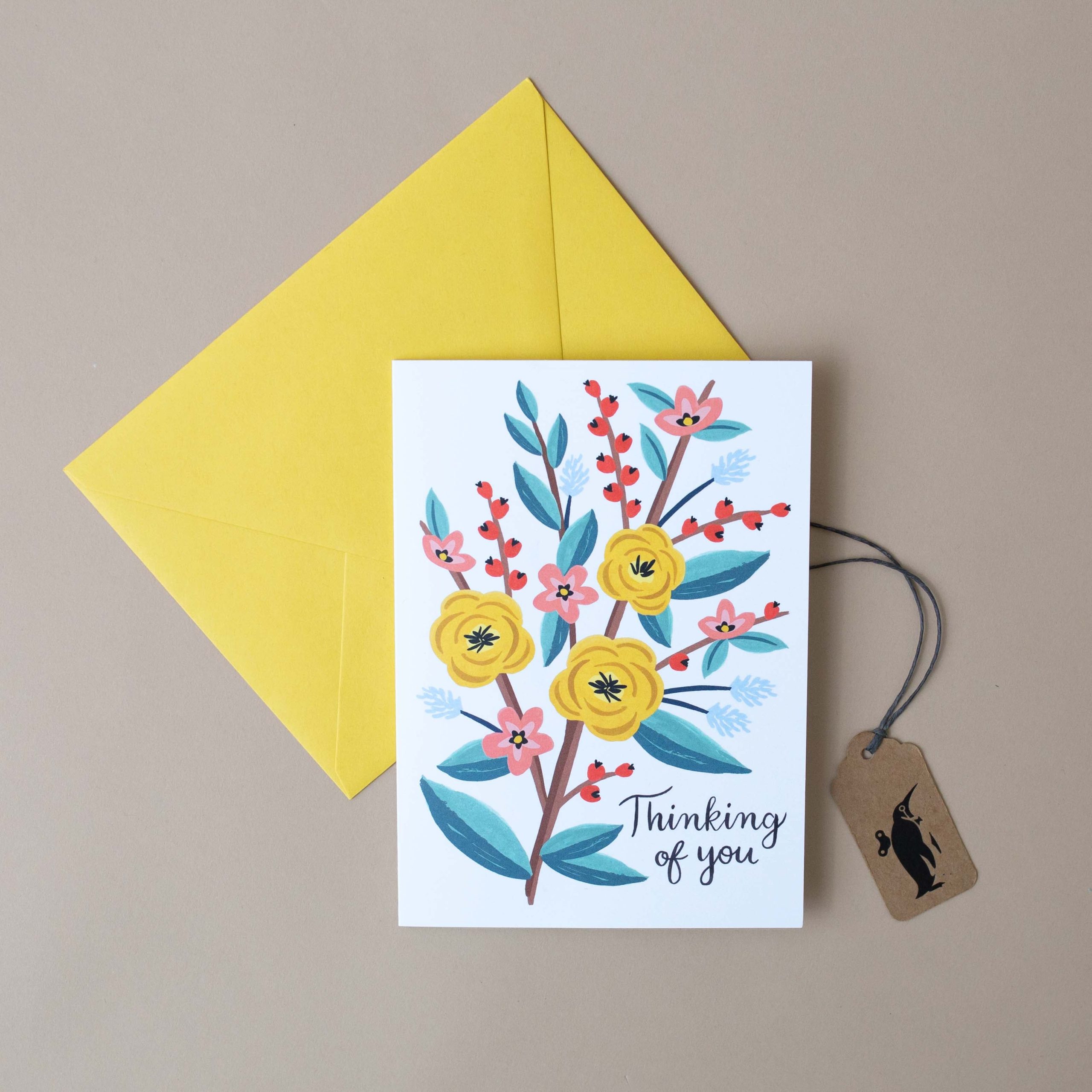 Thinking of You Flowers Greeting Card