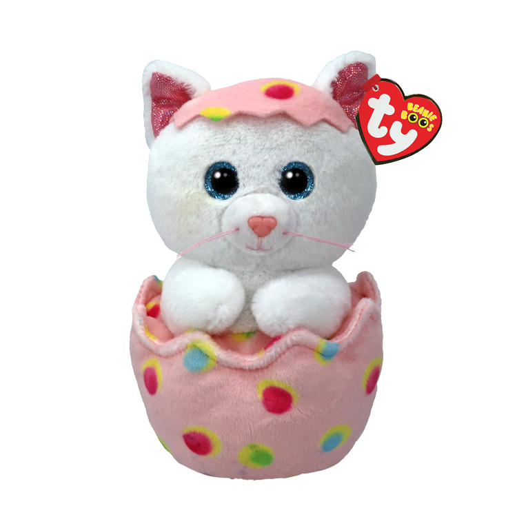 Bean Boo's - Giggles Cat in Egg - 6" Small