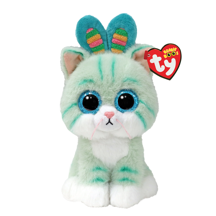 Bean Boo's - Gumdrop Teal Cat - 6" Small