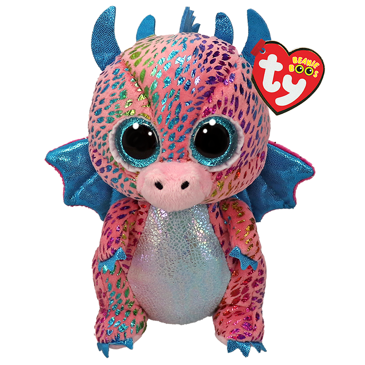 Beanie Boo - Flint Multicolored Dragon - 6" Small