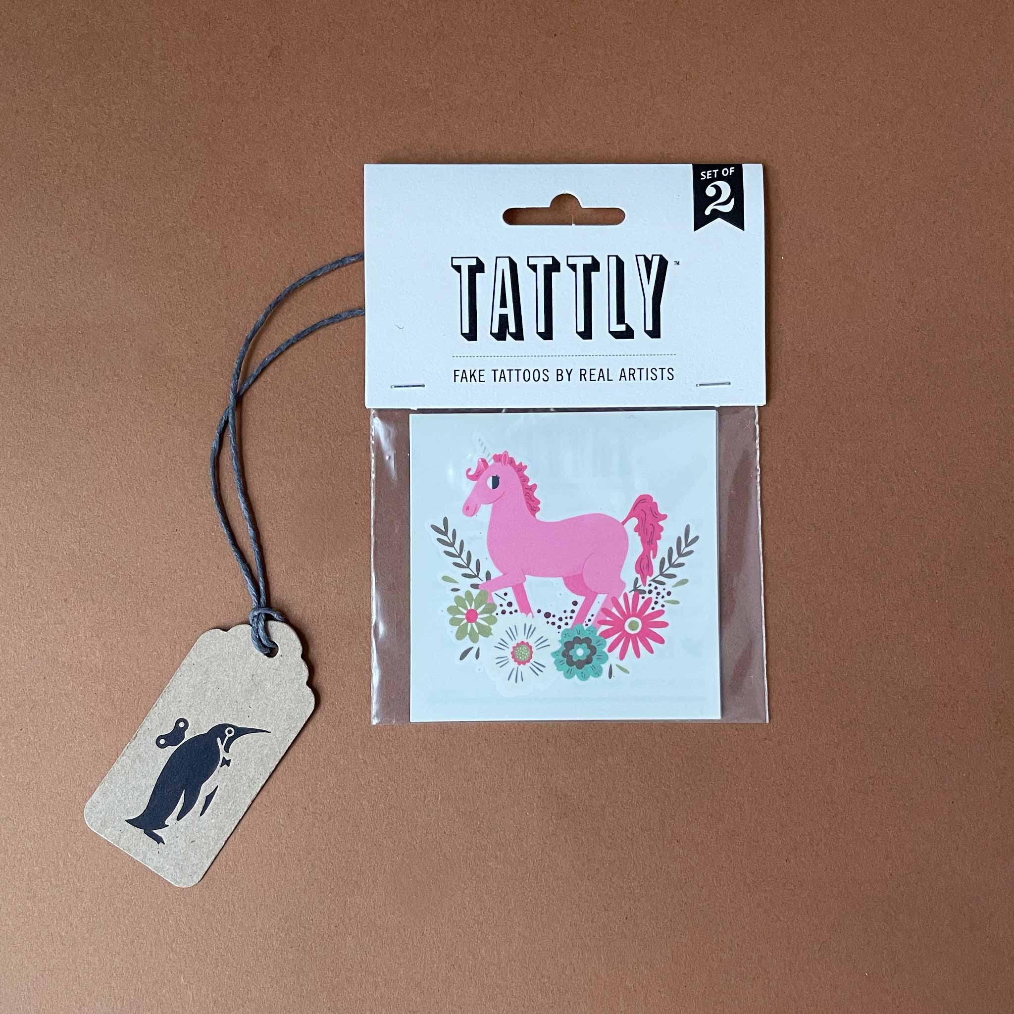 Unicorn Temporary Tattoo Pair