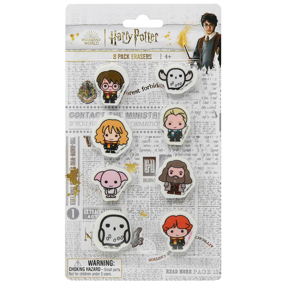Harry Potter 8 Pack Eraser on blister card