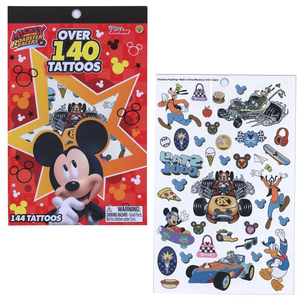 Mickey Roadsters 4 Sheet Tattoo Book