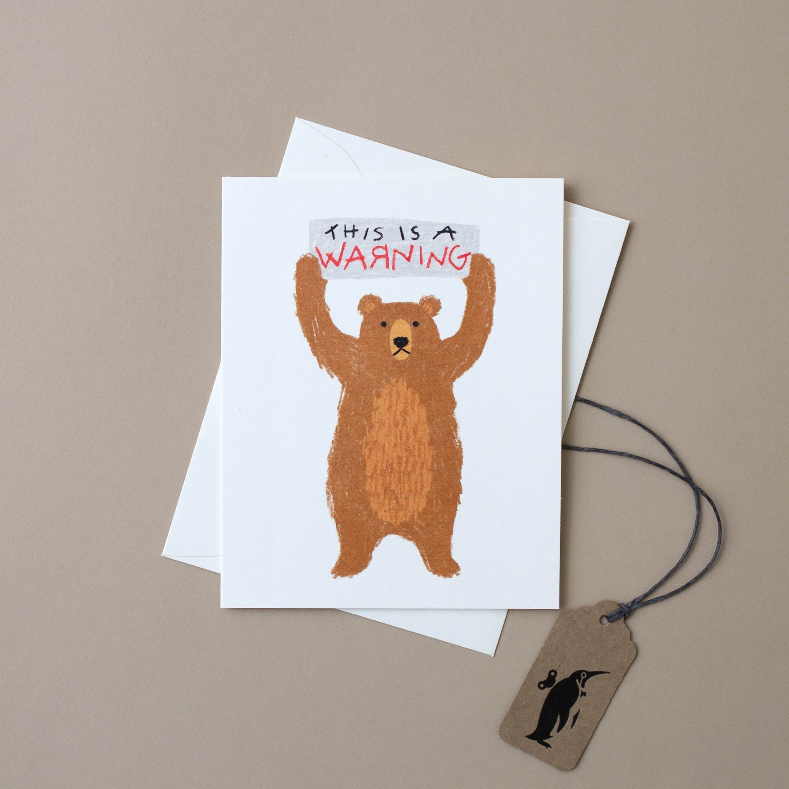 Warning Greeting Card