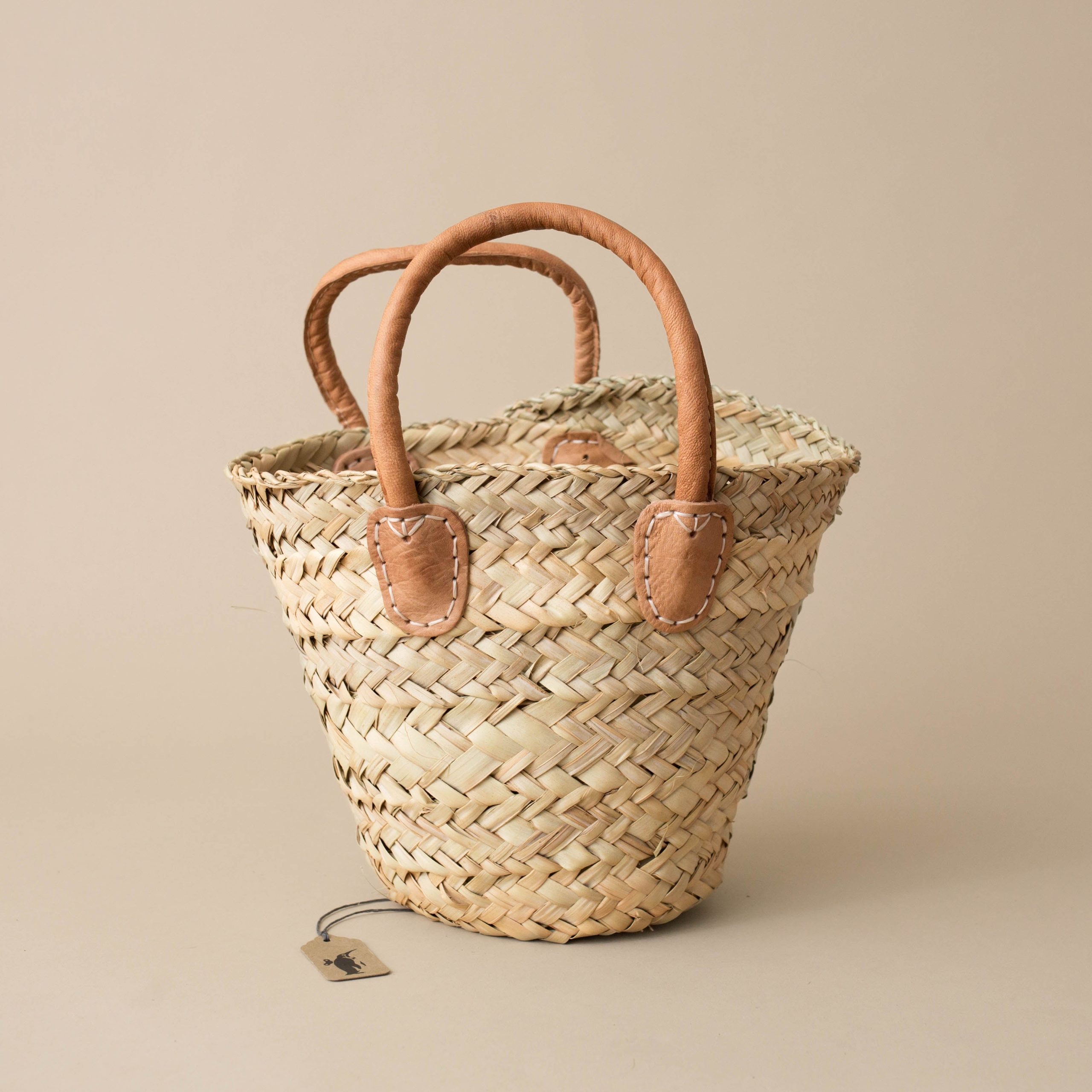 Wee French Market Tote | Leather Handles