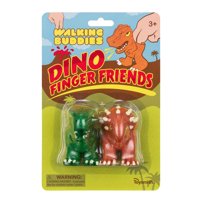 Toysmith Walking Buddies - Dino Finger Puppets