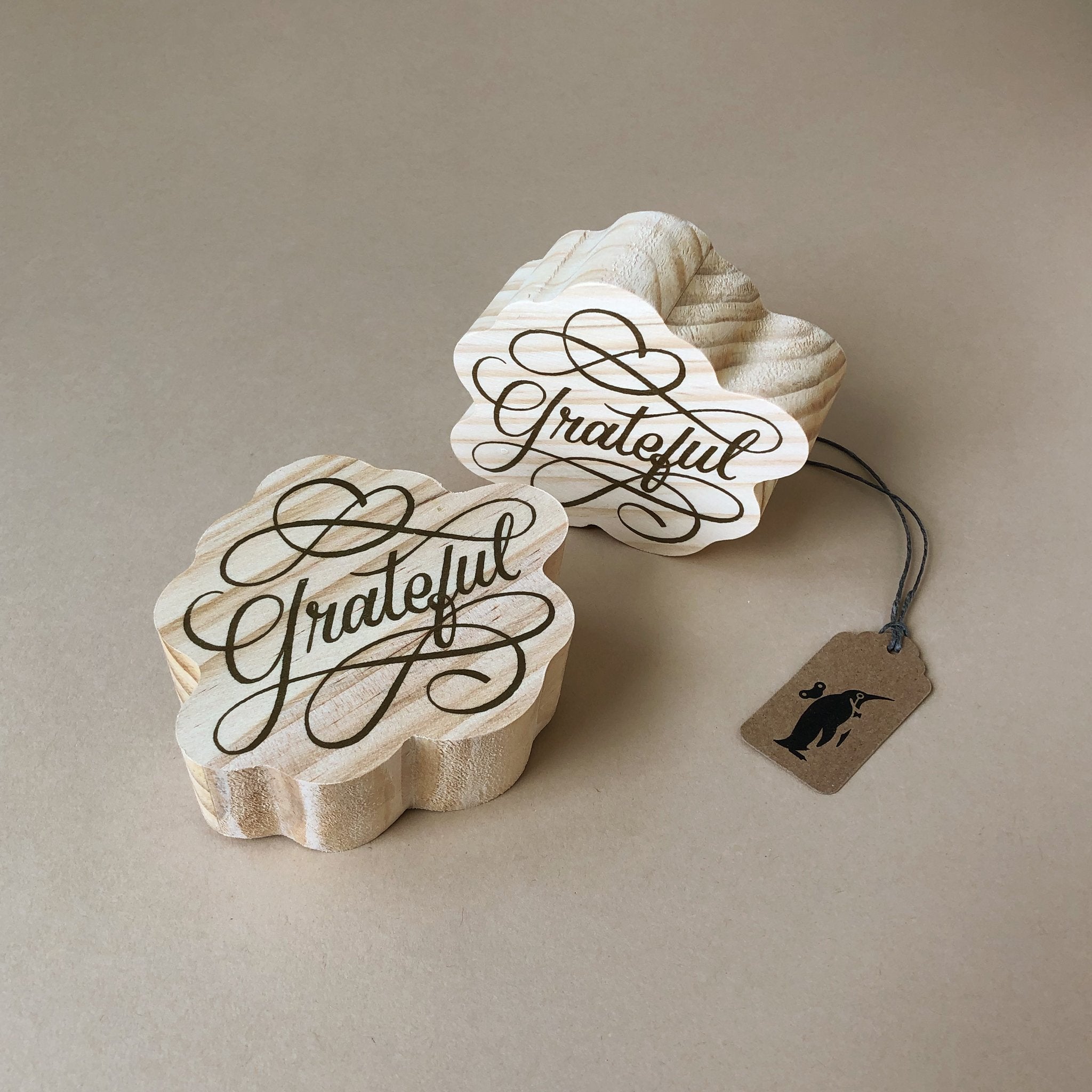 Wood Block Art | Grateful - Mini
