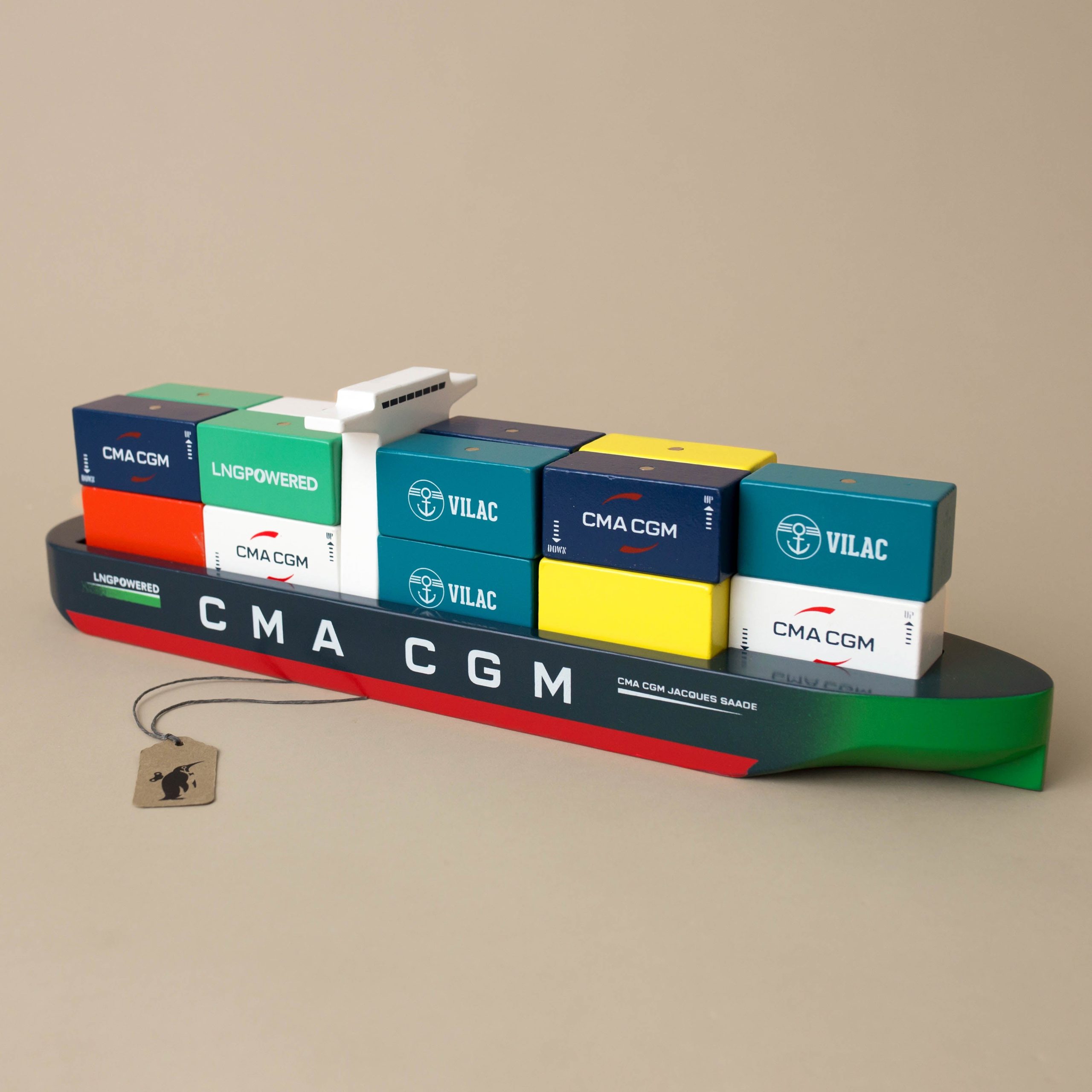 Wooden Container Ship Play Set | Jacques Saadé