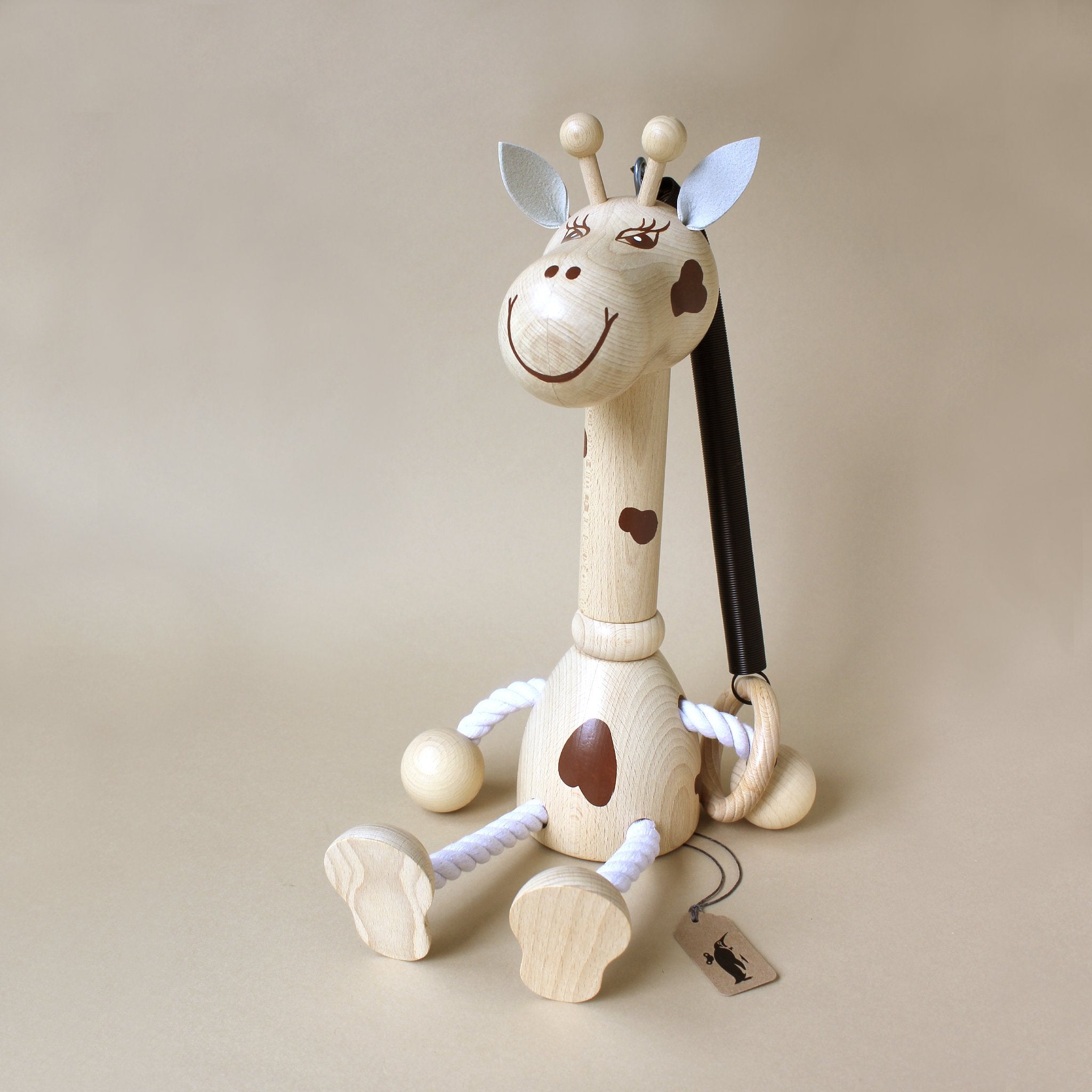 Wooden Pull-Spring Giraffe | Jumbo