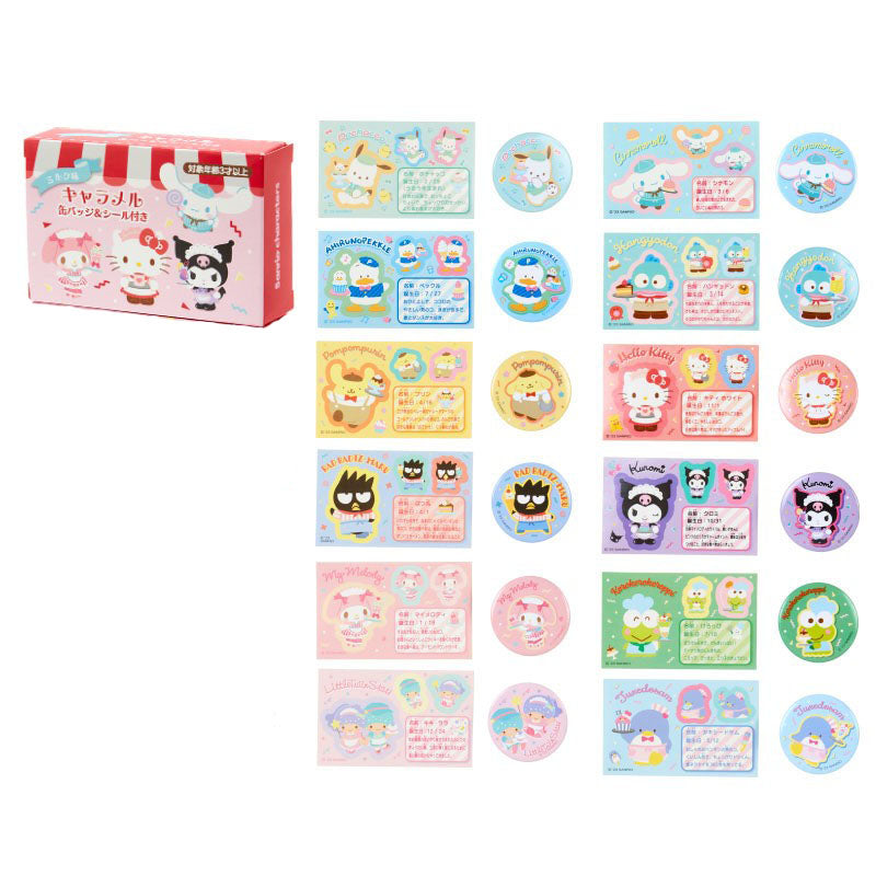 Japan Sanrio Badge and Sticker Blind Box (Profile)